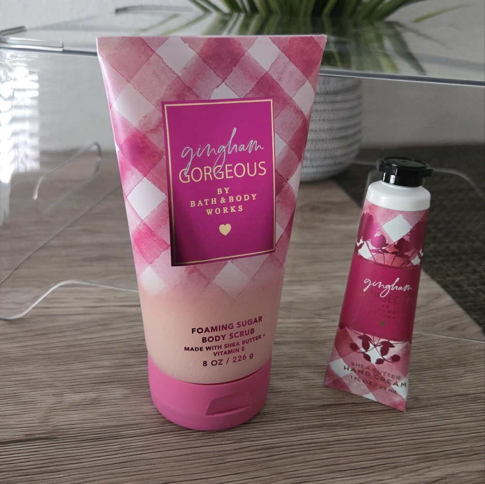 Gingham GORGEOUS Bath & Body Sugar Scrub + Hand Cream